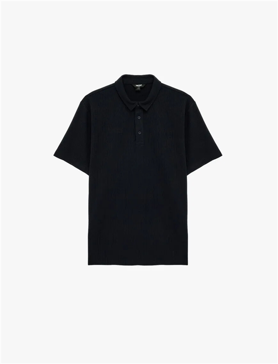Koton 6Sam10071Mk 725 Lacıvert Erkek Jersey Kısa Kollu Polo T-Shırt