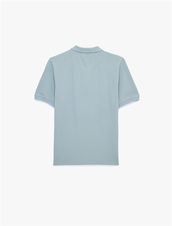 Koton 6Sam10293Mk 624 Mavı Erkek Jersey Kısa Kollu Polo T-Shırt