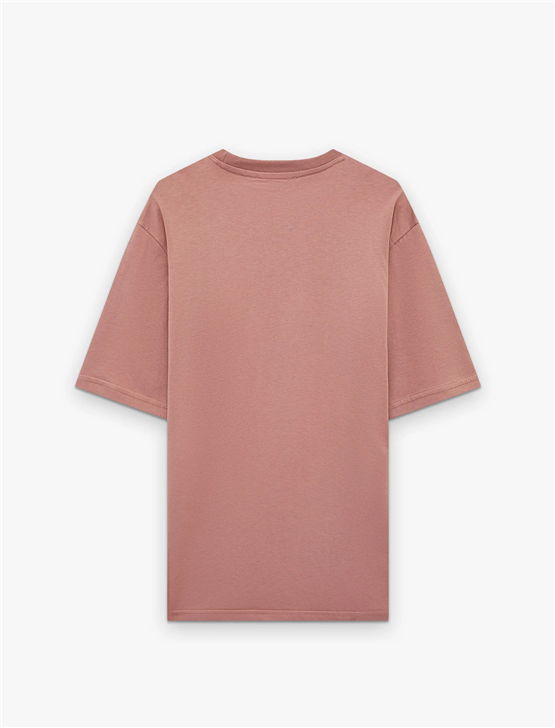 Koton 6Sam10332Mk 295 Pembe Erkek Jersey Kısa Kollu Basıc T-Shırt