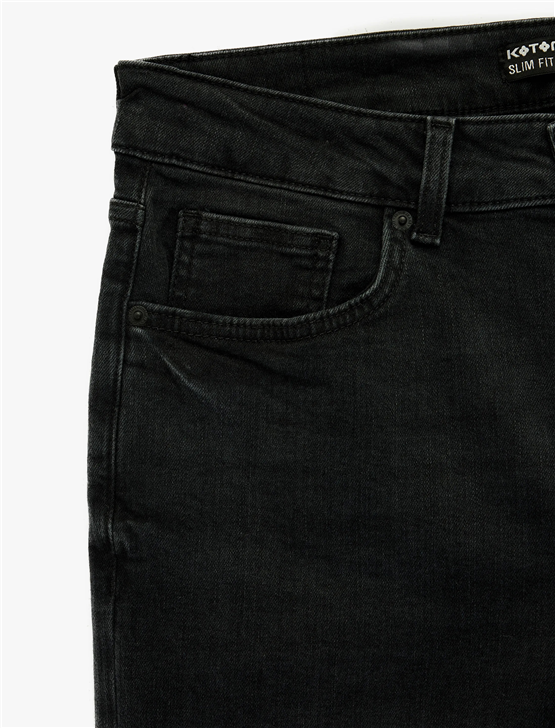 Koton 6Sam40002Nd 999 Sıyah Erkek Denım Pantolon