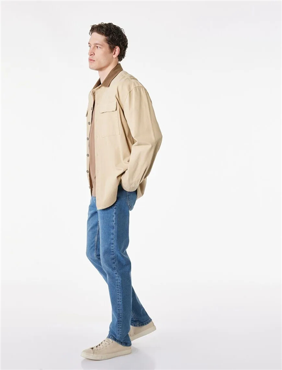 Koton 6Sam40003Nd 740 Orta Indıgo Erkek Denım Pantolon