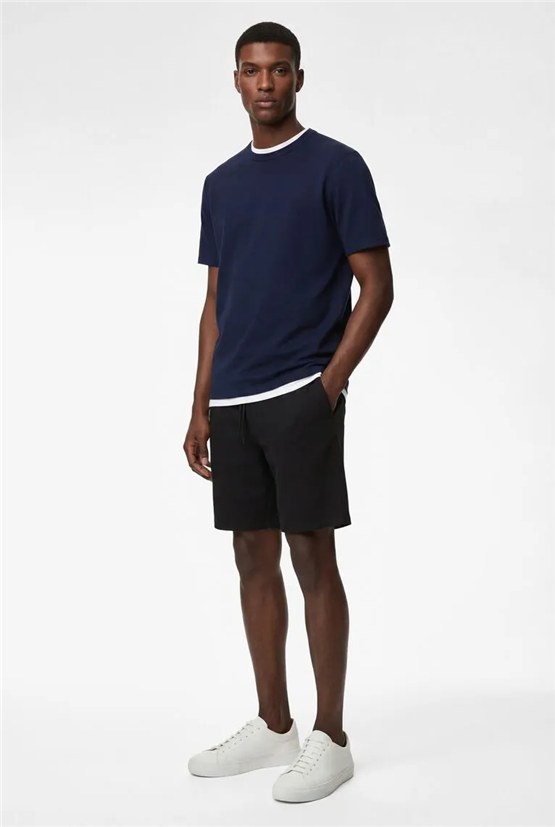 Koton 6Sam40009Mk 704 Lacıvert Erkek Jersey Sort