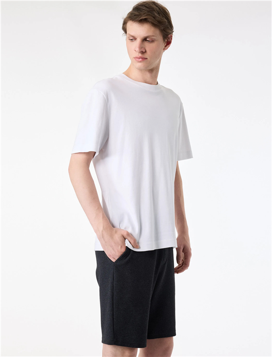 Koton 6Sam40009Mk 931 Antrasıt Erkek Jersey Sort