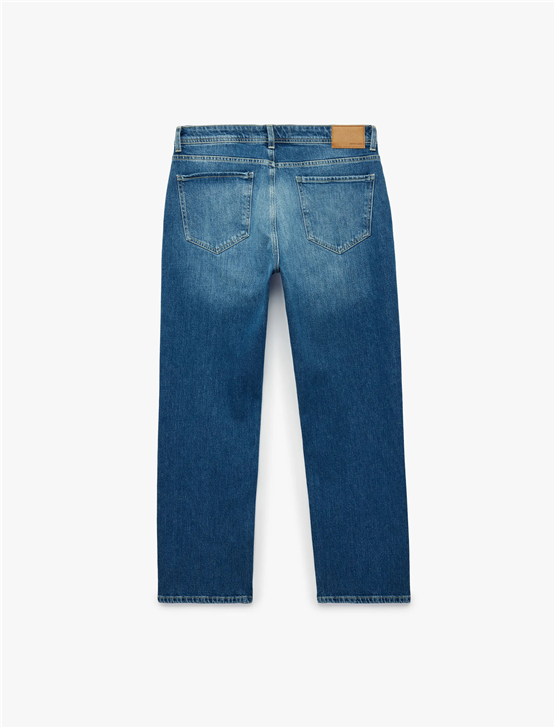Koton 6Sam40208Nd 600 Acık Indıgo Erkek Denım Pantolon