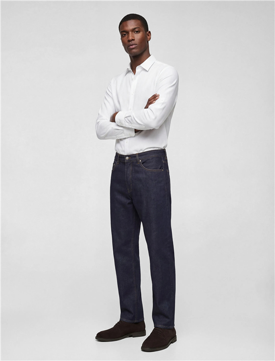 Koton 6Sam60005Hw 000 Beyaz Erkek Dokuma Uzun Kollu Gomlek