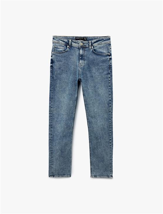 KOTON 6WAM40010ND 600 ACIK INDIGO ERKEK PAMUK DENIM PANTOLON