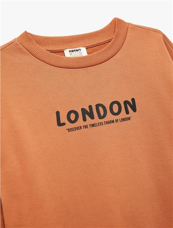 Koton 6Wkb10147Tk Km1 Kıremıt Erkek Cocuk Pamuk Jersey Sweatshırt