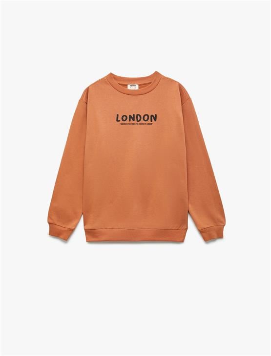Koton 6Wkb10147Tk Km1 Kıremıt Erkek Cocuk Pamuk Jersey Sweatshırt