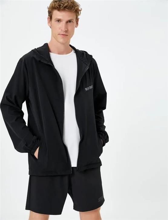 Koton K24 4Wam70001Nw 999 Siyah Erkek Sweatshirt