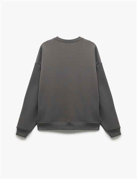 Koton K26 6Wal10131Ik 931 Antrasıt Genc Kız Pamuk Jersey Sweatshırts