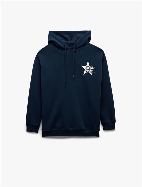 Koton K26 6Wal10166Ik 704 Lacıvert Genc Kız Pamuk Jersey Sweatshırts