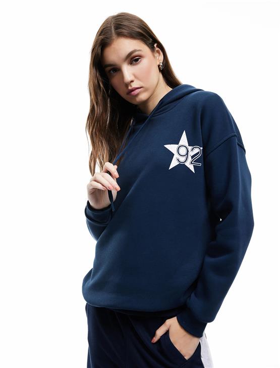 Koton K26 6Wal10166Ik 704 Lacıvert Genc Kız Pamuk Jersey Sweatshırts