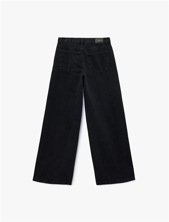 Koton K26 6Wal40011Md Blk Sıyah Kadın Pamuk Denım Pantolon