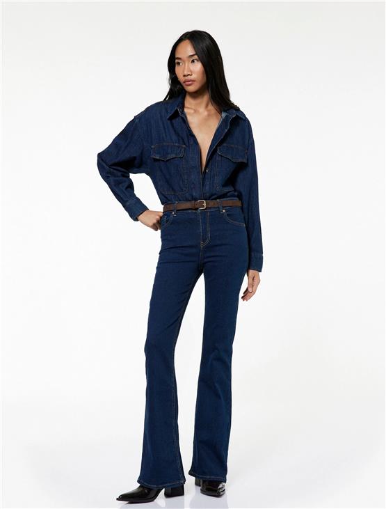 Koton K26 6Wal40016Md Drk Koyu Indıgo Kadın Pamuk Denım Pantolon