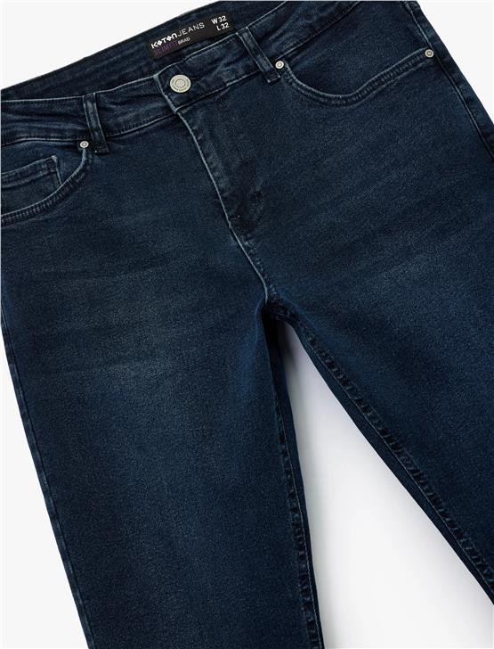 Koton K26 6Wam40002Nd 741 Koyu Indıgo Erkek Pamuk Denım Pantolon