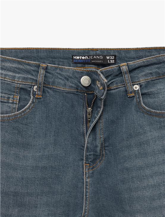 Koton K26 6Wam40050Nd Fa6 Indıgo Stone Erkek Pamuk Denım Pantolon