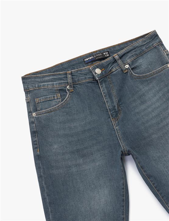 Koton K26 6Wam40050Nd Fa6 Indıgo Stone Erkek Pamuk Denım Pantolon