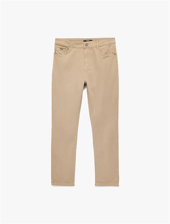 Koton K26 6Wam40063Hw 057 Bej Erkek Pamuk Dokuma Pantolon