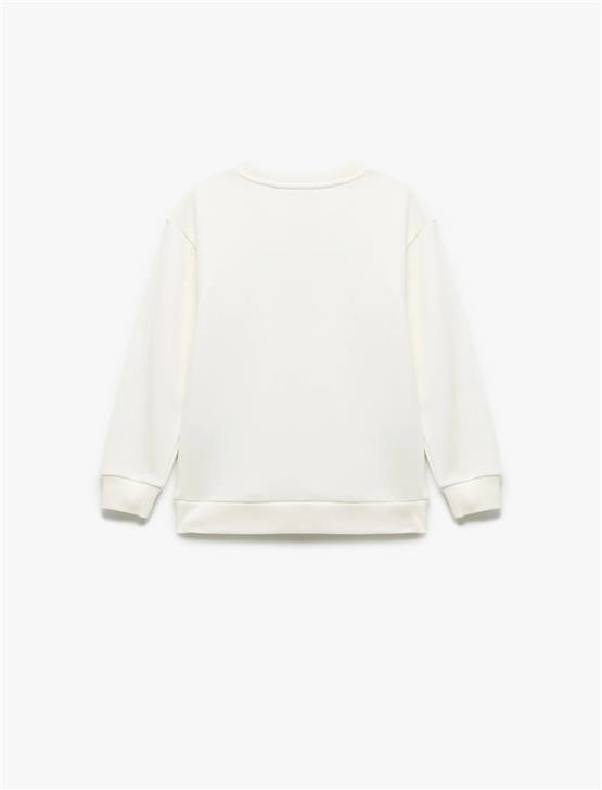 Koton K26 6Wkb10111Tk 010 Ekru Erkek Cocuk Pamuk Jersey Sweatshirt