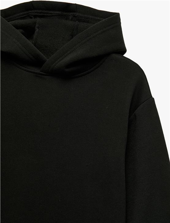 Koton K26 6Wkb10112Tk 999 Siyah Erkek Cocuk Pamuk Jersey Sweatshirt
