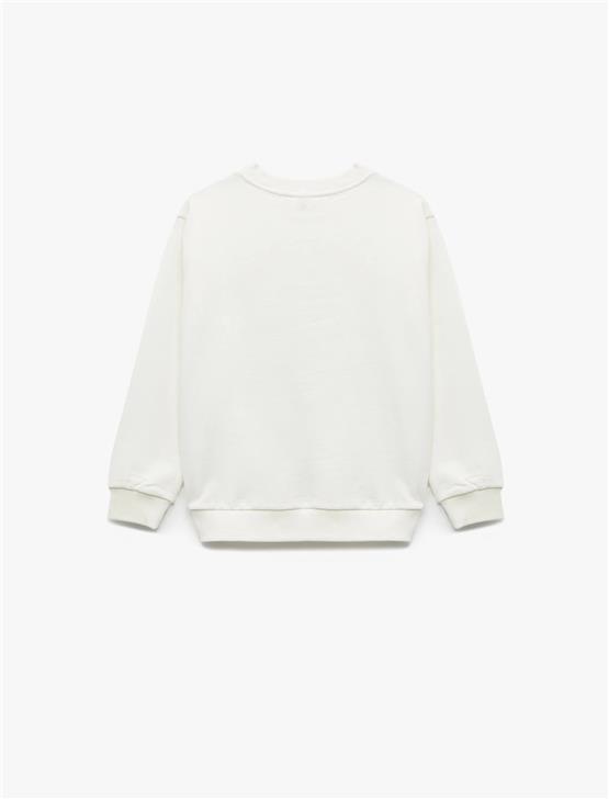 Koton K26 6Wkb10172Tk 010 Ekru Erkek Cocuk Pamuk Jersey Sweatshirt