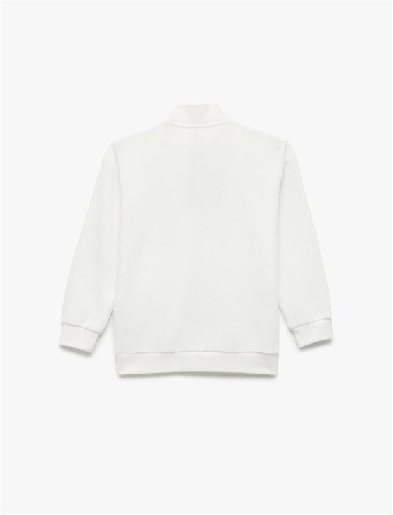Koton K26 6Wkb10187Tk 010 Ekru Erkek Cocuk Pamuk Jersey Sweatshirt