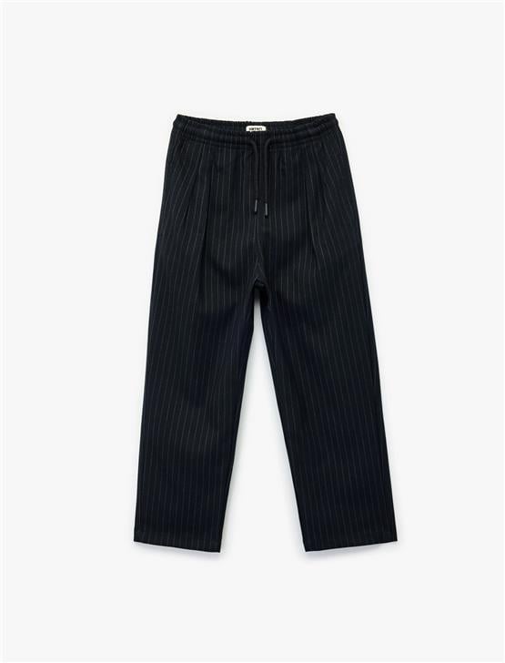 Koton K26 6Wkb40036Tw 9S2 Mavi Cızgılı Erkek Cocuk Dokuma Pantolon