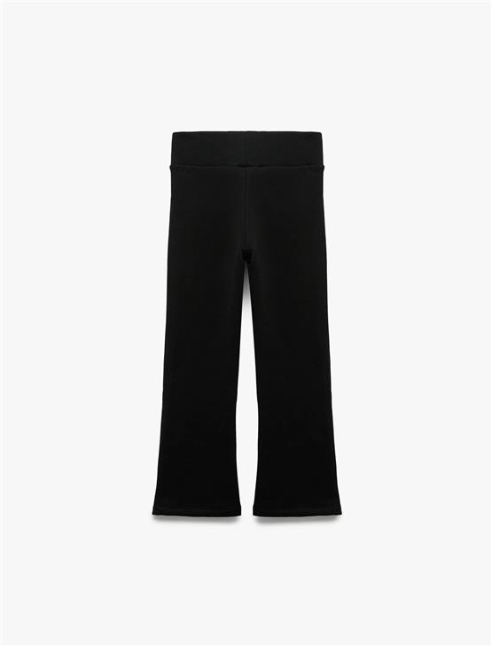 Koton K26 6Wkg40097Ak 999 Sıyah Kız Cocuk Pamuk Jersey Pantolon