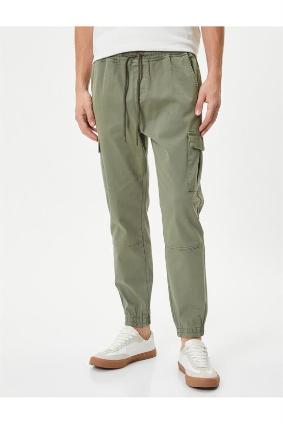 Koton 4Sam40005Hw 898 Haki Erkek Pamuk Dokuma Pantolon