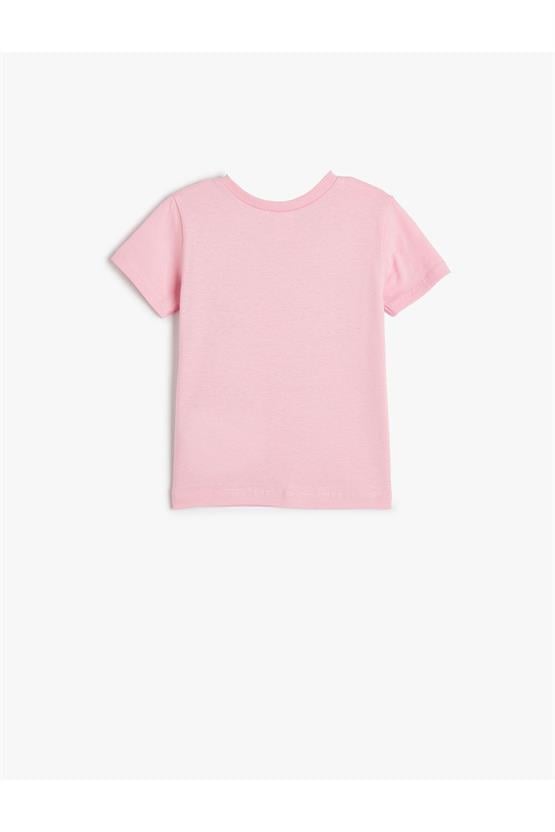 Koton 4Smg10052Ak 370 Lila Kız Bebek Pamuk Jersey Kısa Kollu T-Shirt