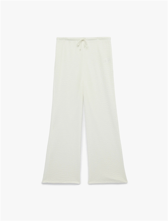 Koton Y26 6Sak40008Ek 010 Ekru Kadın Jersey Pantolon