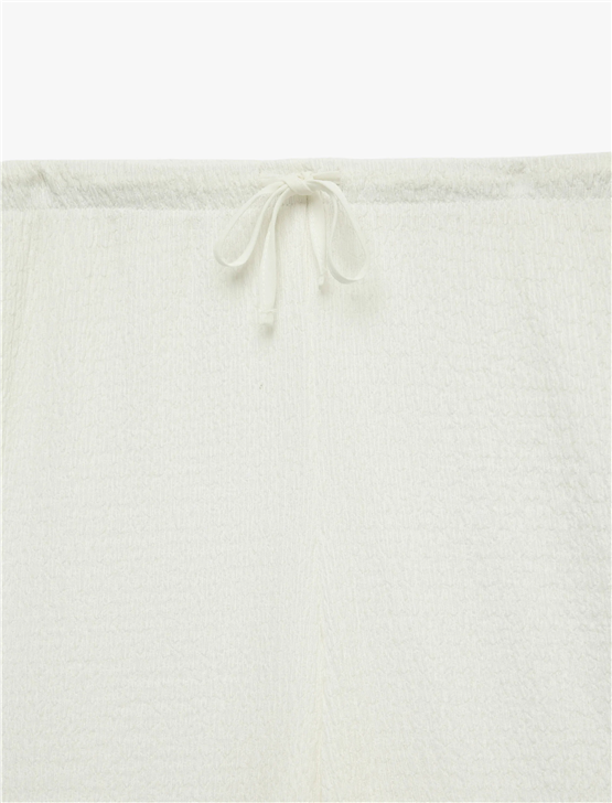 Koton Y26 6Sak40008Ek 010 Ekru Kadın Jersey Pantolon
