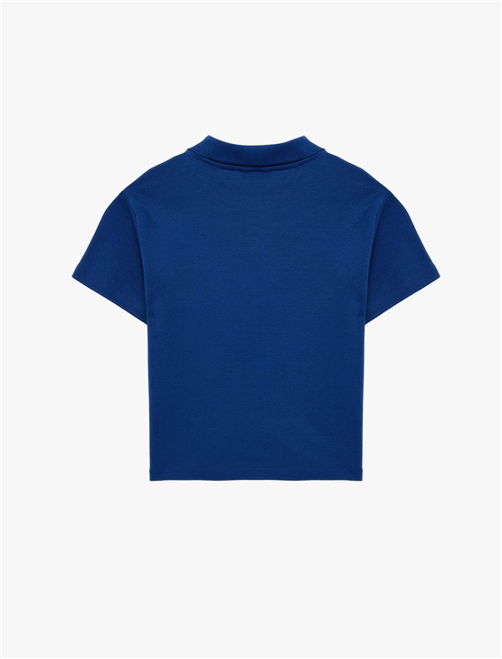 Koton Y26 6Sak50015Ek 716 Lacivert Kadın Jersey Kısa Kol T-shirt