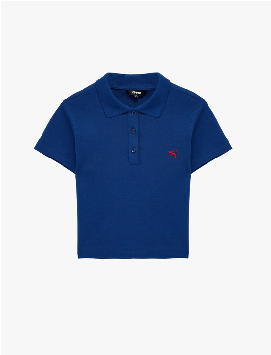 Koton Y26 6Sak50015Ek 716 Lacivert Kadın Jersey Kısa Kol T-shirt