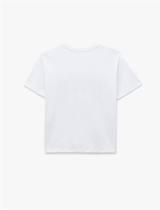 Koton Y26 6Sal10001Ik 010 Ekru Kadın Jersey Kısa Kol T-shirt
