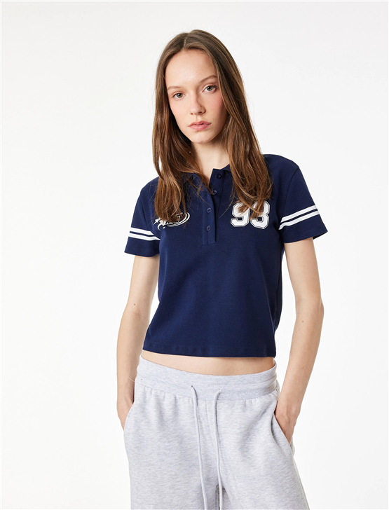 Koton Y26 6Sal10001Ik 010 Ekru Kadın Jersey Kısa Kol T-shirt