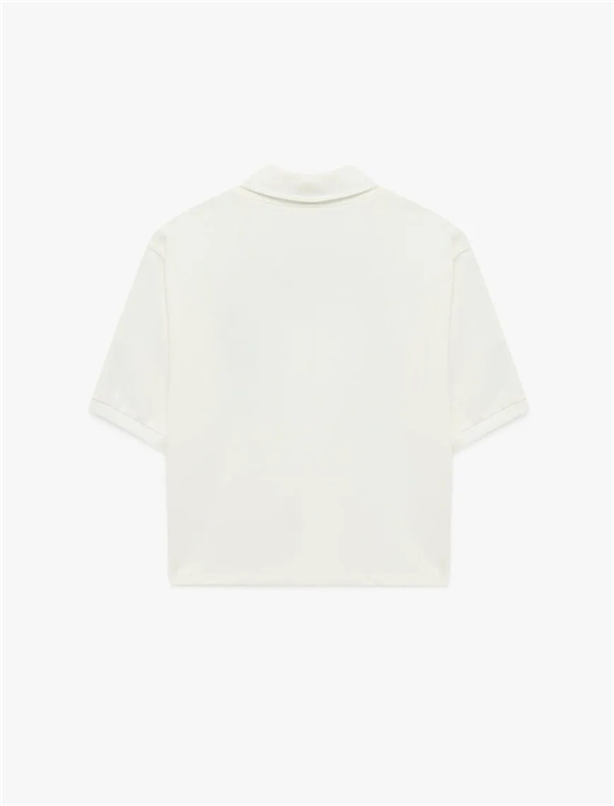 Koton Y26 6Sal10041Ik 010 Ekru Kadın Jersey Kısa Kol T-shirt