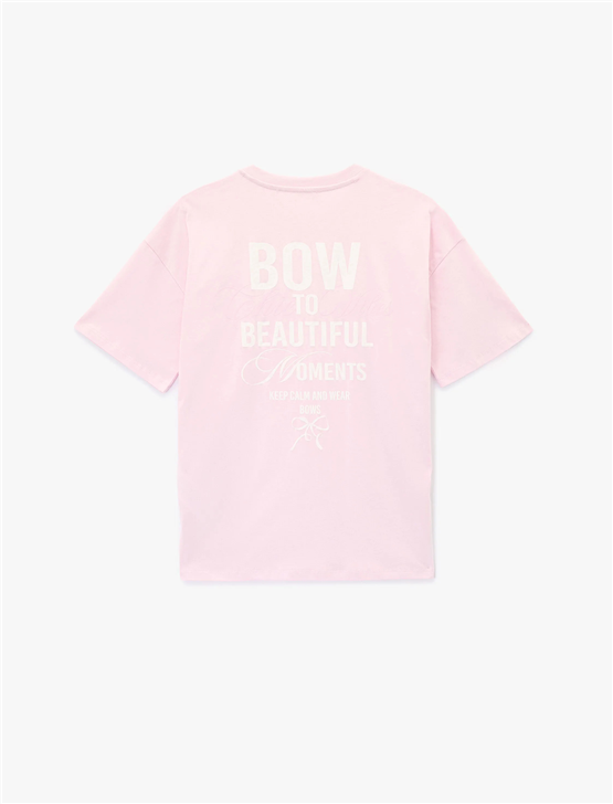 Koton Y26 6Sal10052Ik 264 Pembe Kadın Jersey Kısa Kol T-shirt