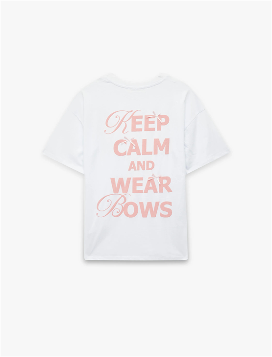 Koton Y26 6Sal10056Ik 010 Ekru Kadın Jersey Kısa Kol T-shirt