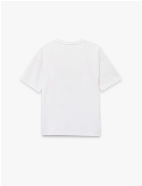 Koton Y26 6Sal10069Ik 010 Ekru Kadın Jersey Kısa Kol T-shirt