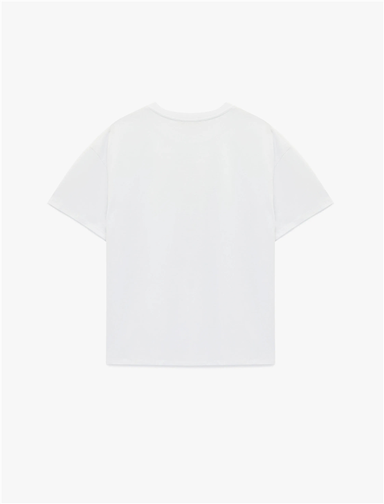 Koton Y26 6Sal10073Ik 010 Ekru Kadın Jersey Kısa Kol T-shirt