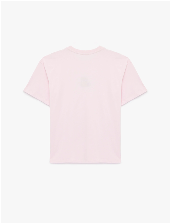 Koton Y26 6Sal10074Ik 265 Pembe Kadın Jersey Kısa Kol T-shirt