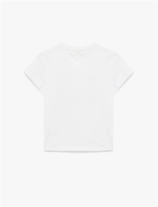 Koton Y26 6Sal10076Ik 010 Ekru Kadın Jersey Kısa Kol T-shirt