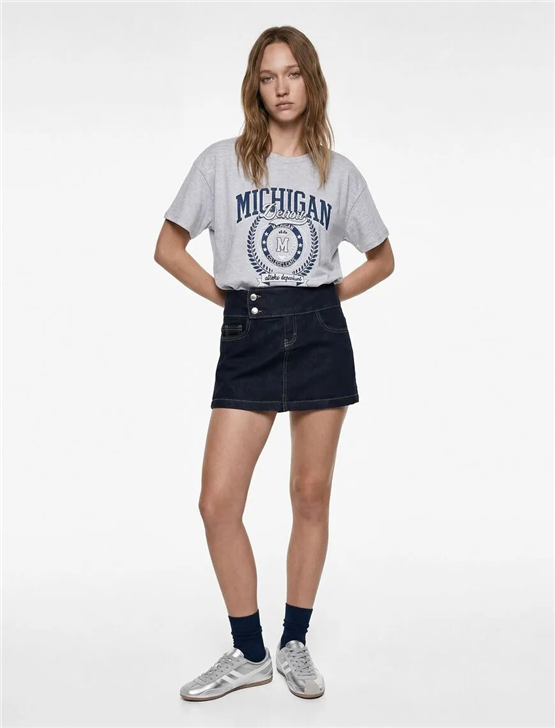 Koton Y26 6Sal10082Ik Krm Karmelanj Kadın Jersey Kısa Kol T-shirt