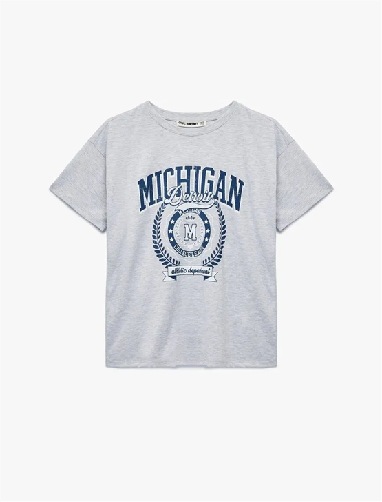 Koton Y26 6Sal10082Ik Krm Karmelanj Kadın Jersey Kısa Kol T-shirt