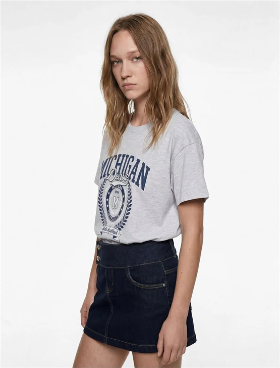 Koton Y26 6Sal10082Ik Krm Karmelanj Kadın Jersey Kısa Kol T-shirt