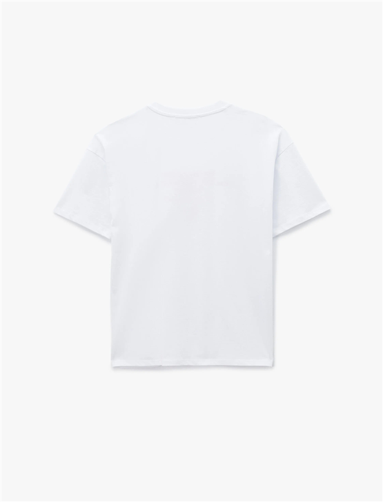 Koton Y26 6Sal10087Ik 010 Ekru Kadın Jersey Kısa Kol T-shirt