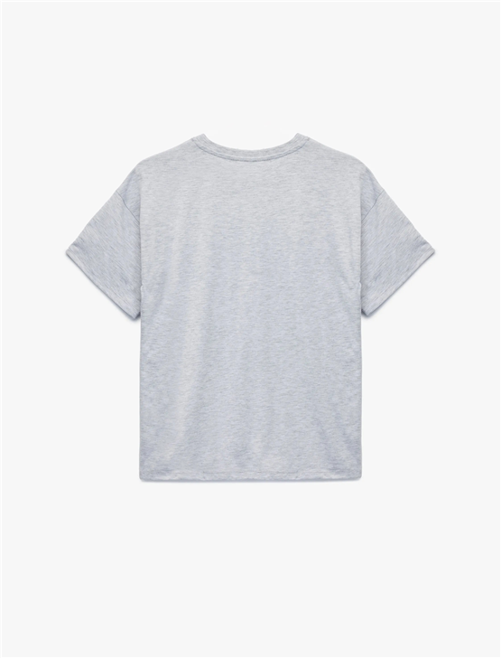 Koton Y26 6Sal10098Ik Krm Karmelanj Kadın Jersey Kısa Kol T-shirt