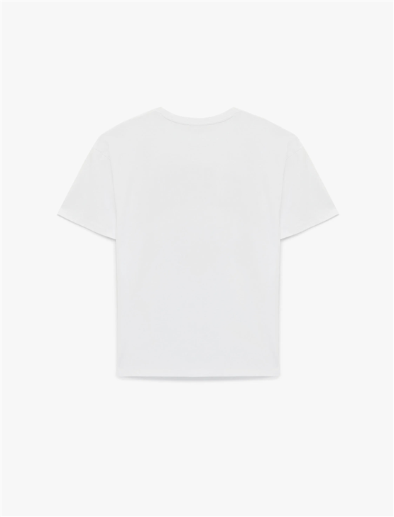 Koton Y26 6Sal10101Ik 010 Ekru Kadın Jersey Kısa Kol T-shirt