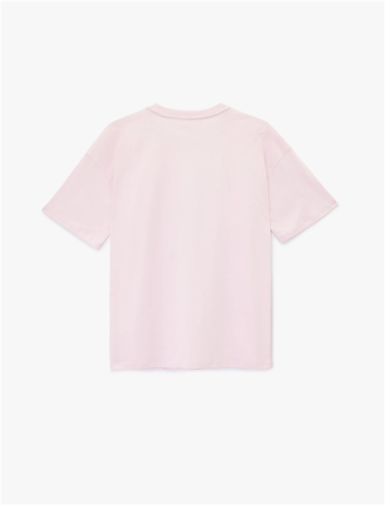 Koton Y26 6Sal10106Ik 265 Pembe Kadın Jersey Kısa Kol T-shirt